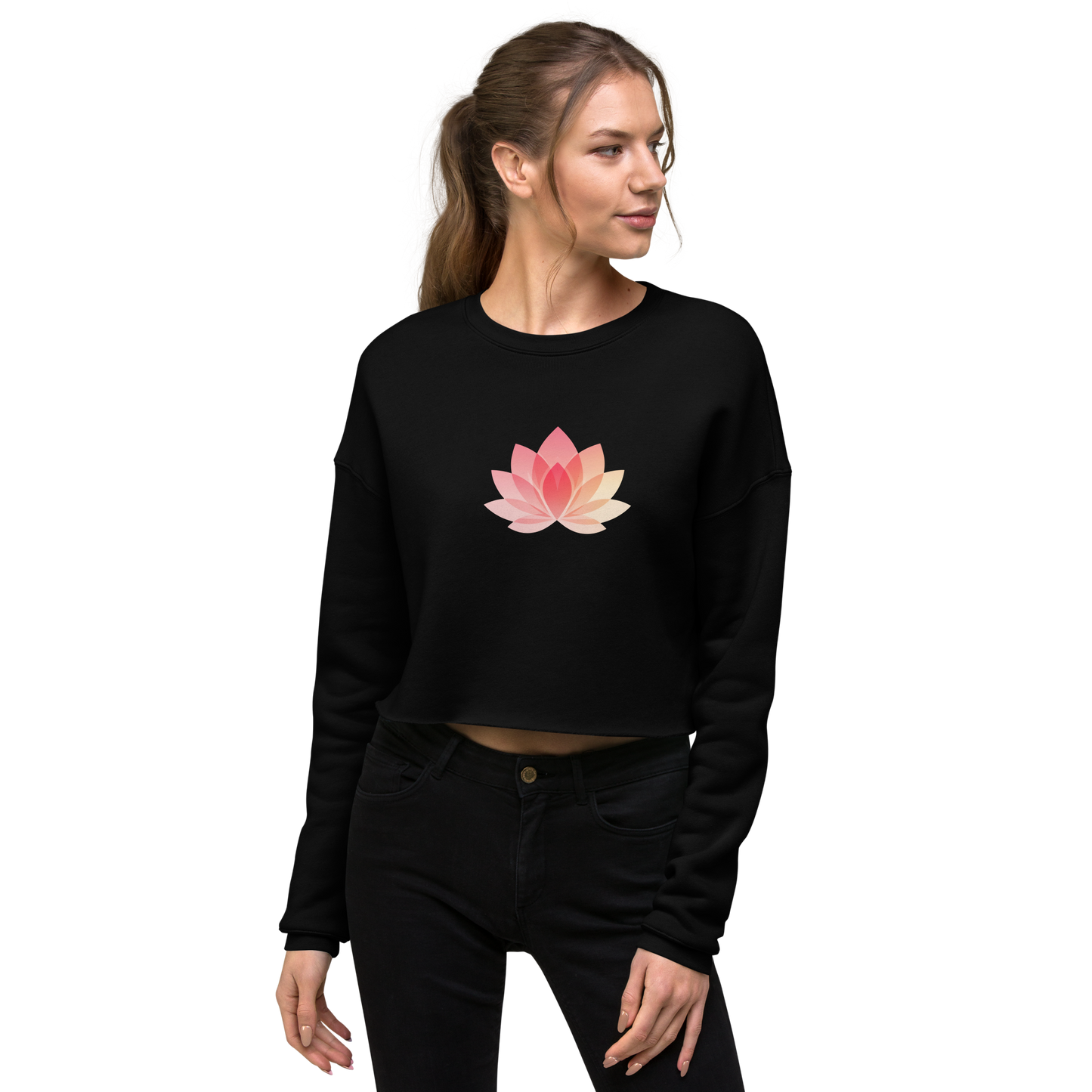 Lotus Wellness Crop Sweatshirt