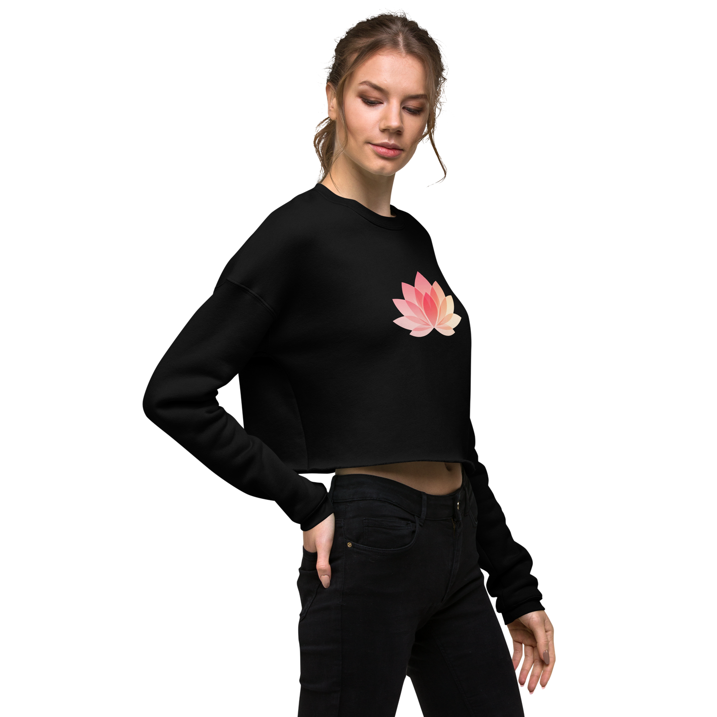 Lotus Wellness Crop Sweatshirt