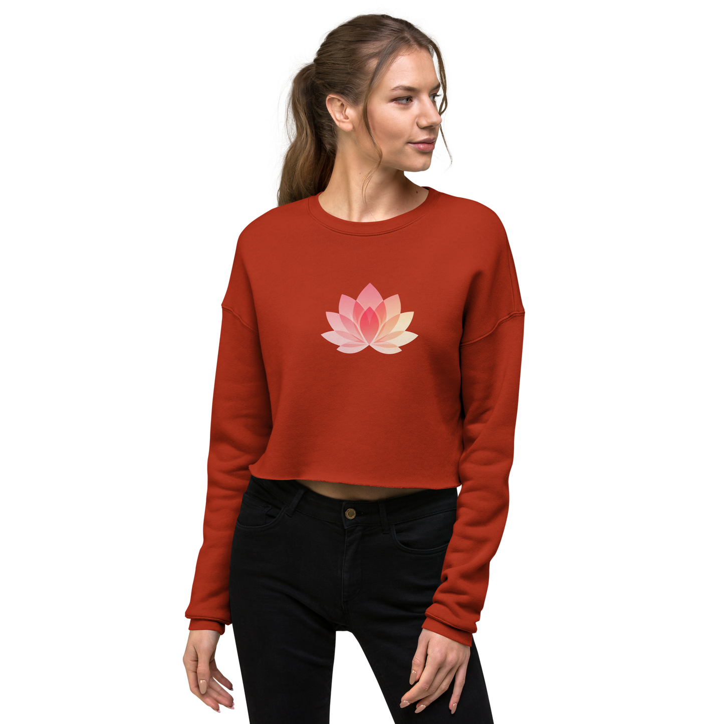 Lotus Wellness Crop Sweatshirt