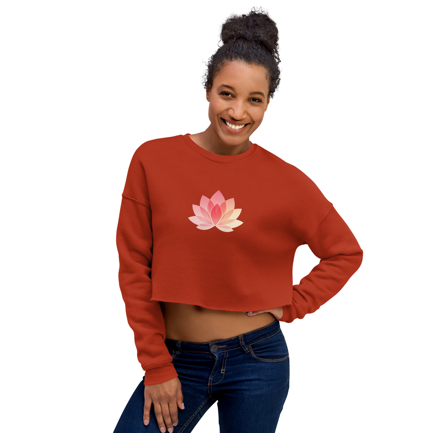 Lotus Wellness Crop Sweatshirt