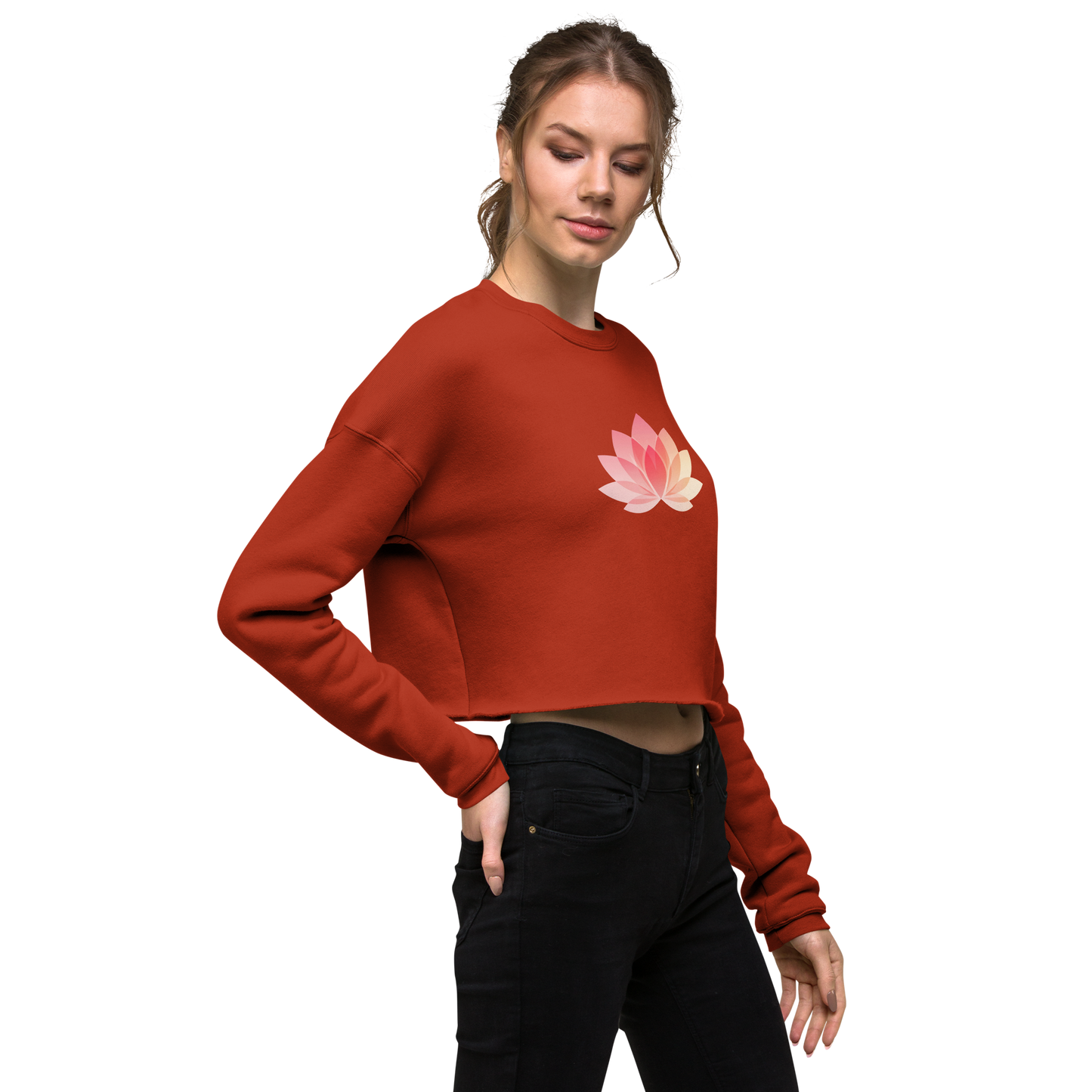 Lotus Wellness Crop Sweatshirt