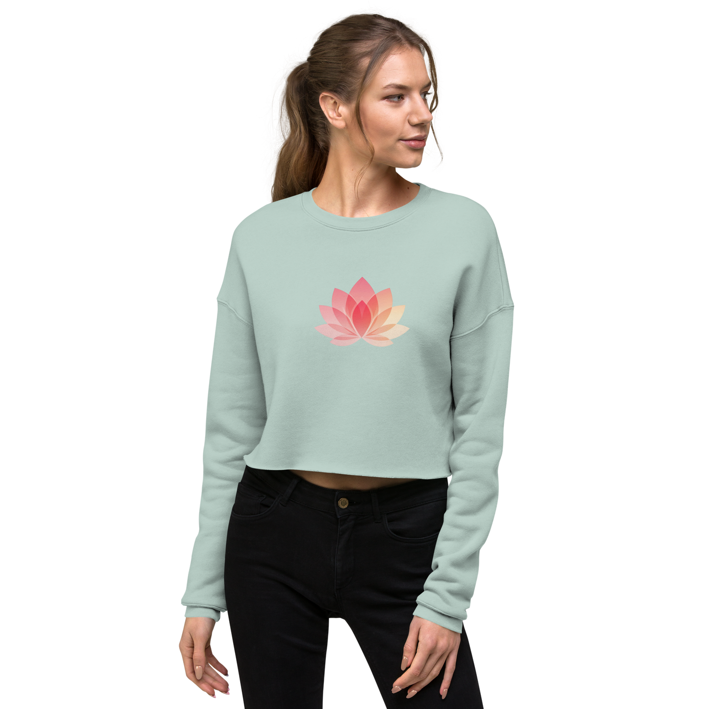 Lotus Wellness Crop Sweatshirt