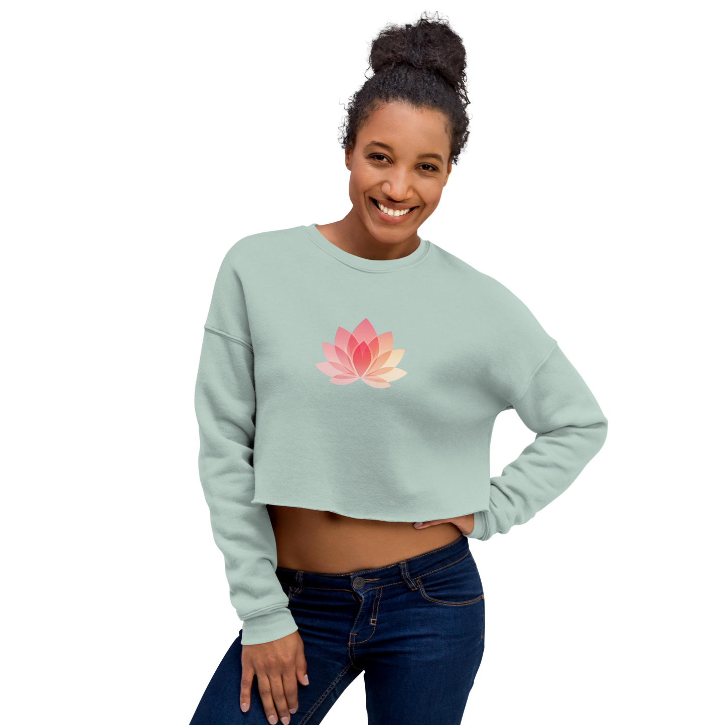 Lotus Wellness Crop Sweatshirt