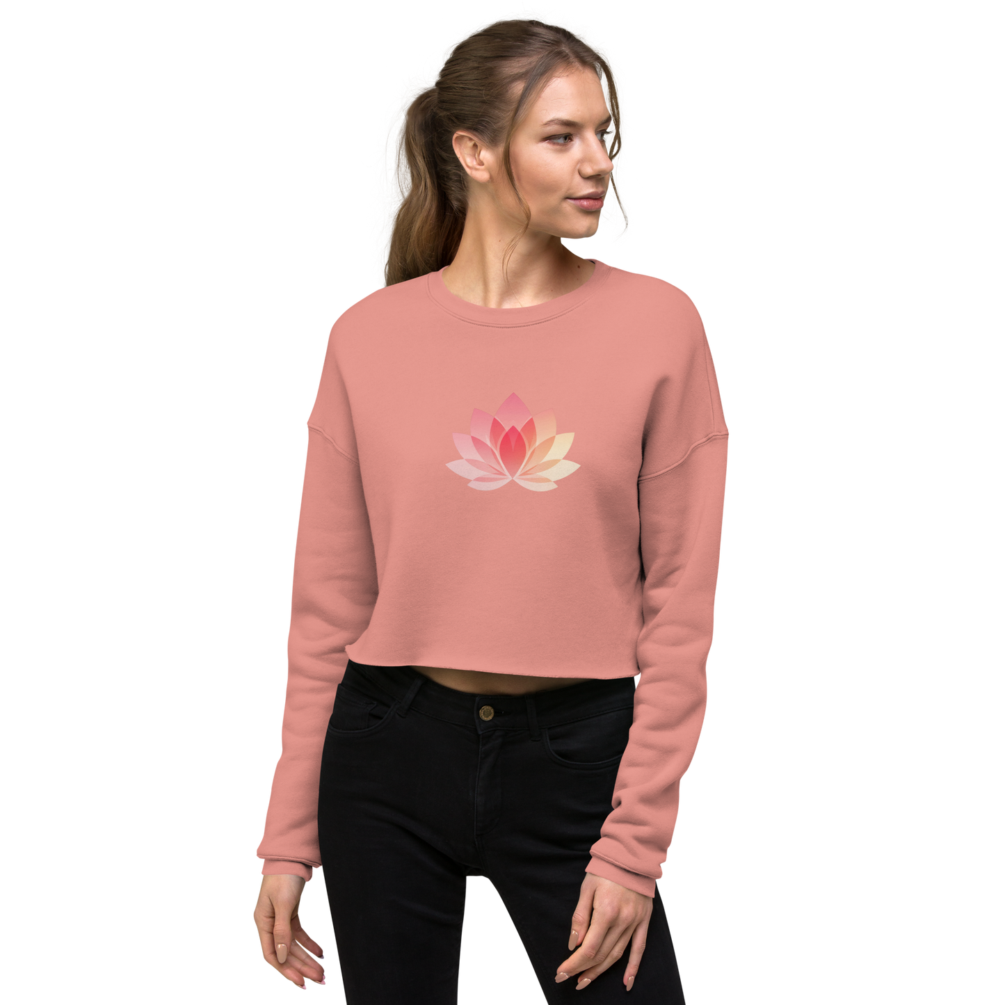 Lotus Wellness Crop Sweatshirt