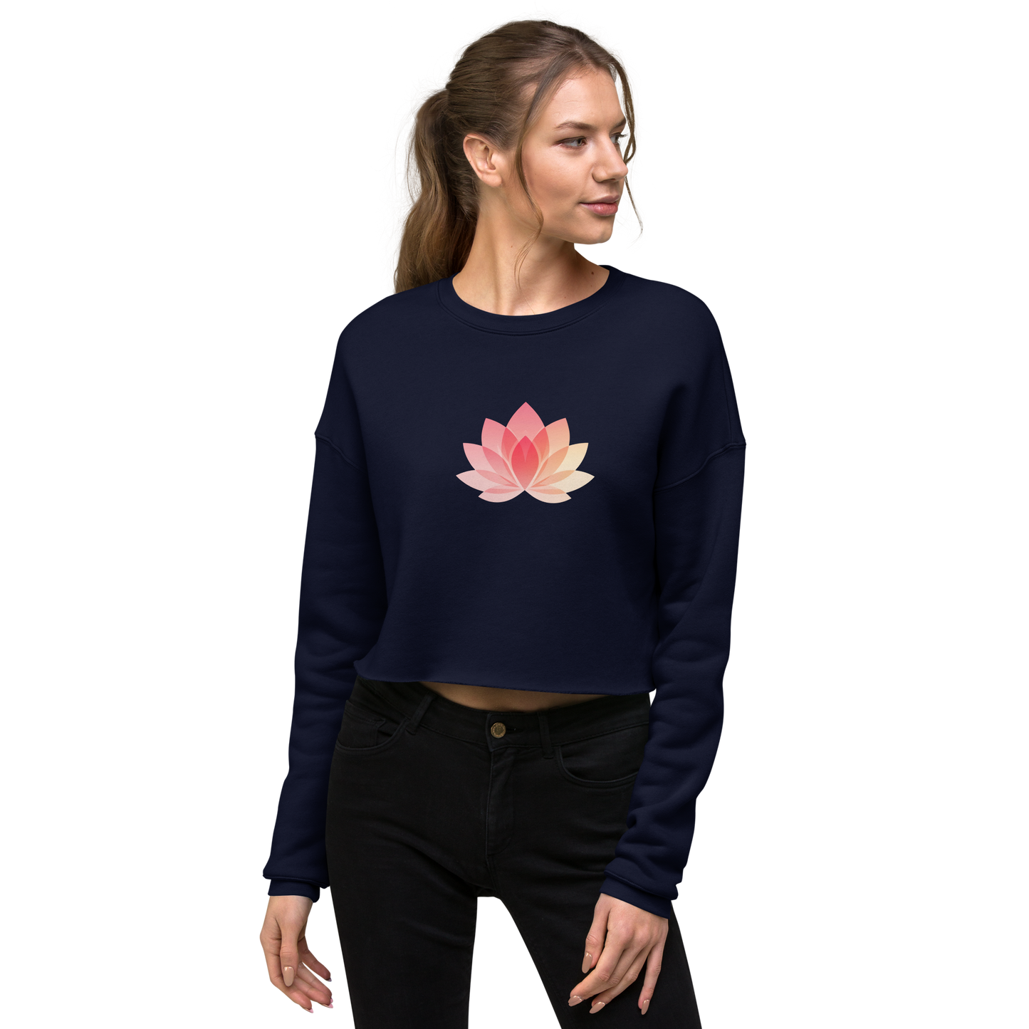 Lotus Wellness Crop Sweatshirt