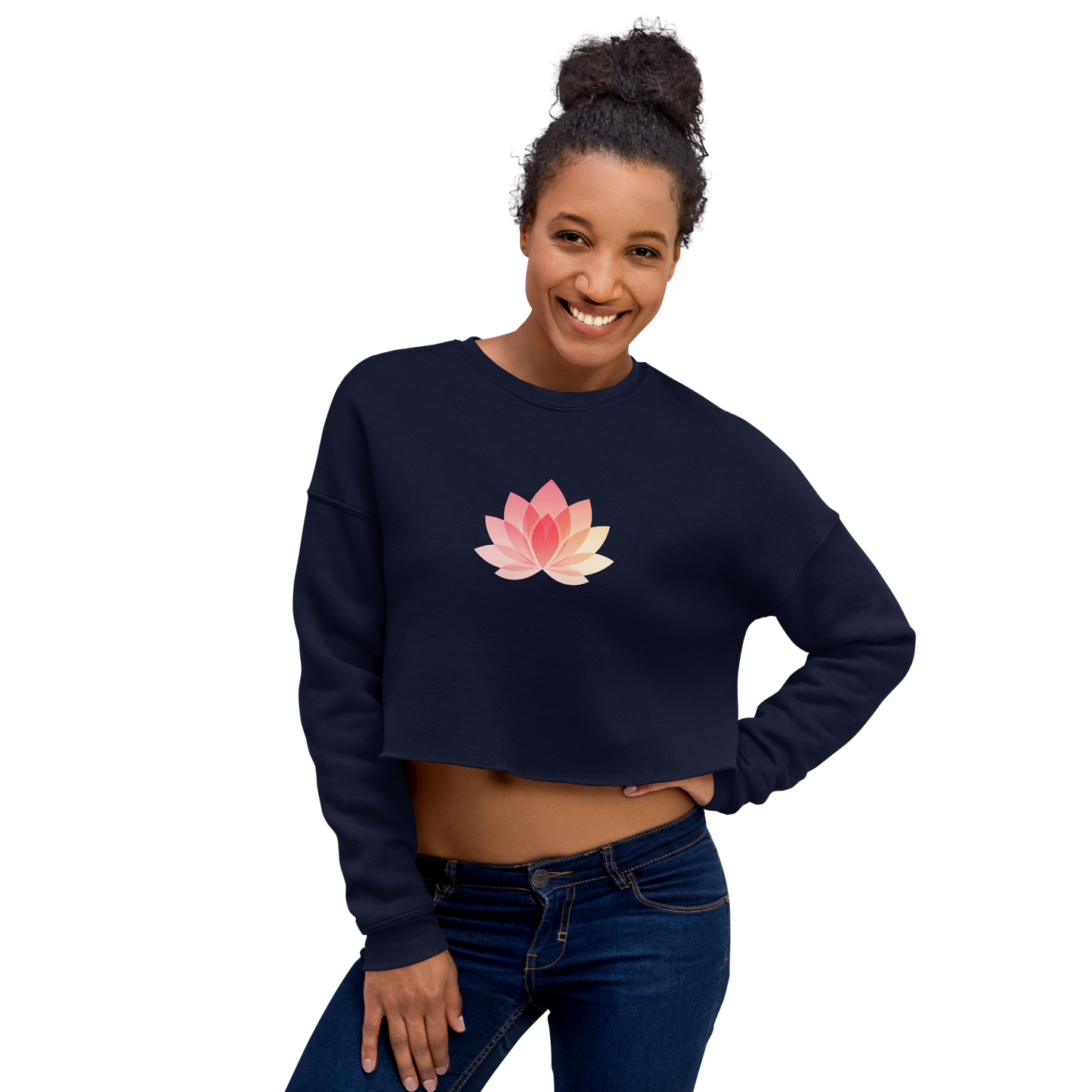 Lotus Wellness Crop Sweatshirt