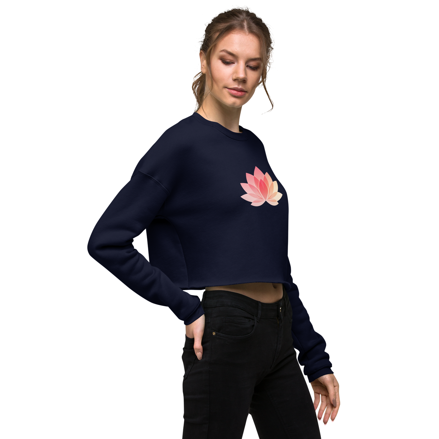 Lotus Wellness Crop Sweatshirt